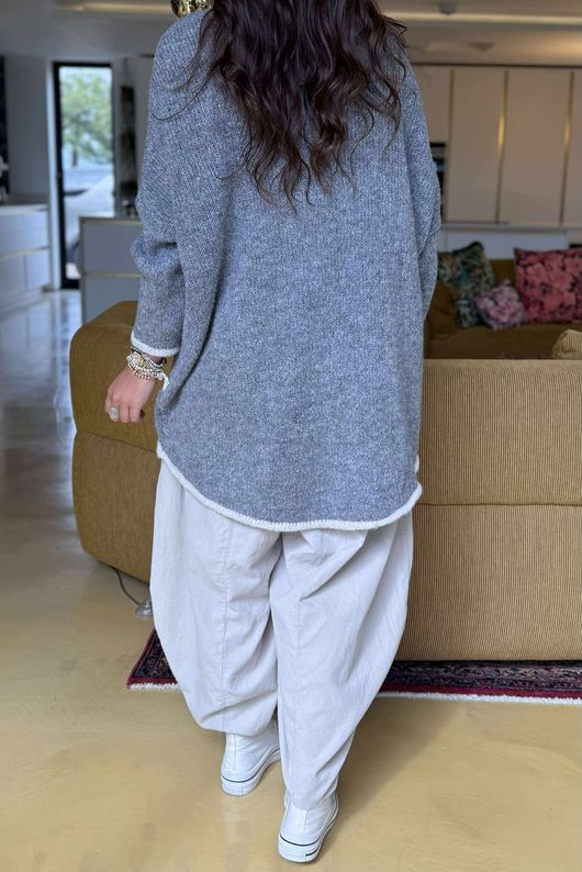 Big Softie Star Slouch Knit Grey Marl -